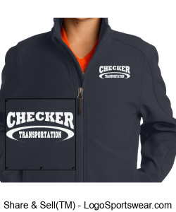 Checker Gray Fleece Jacket Design Zoom